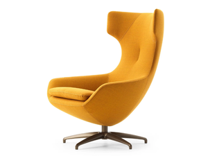 LX662 - Swivel fabric armchair with 5-spoke base _ LEOLUX LX